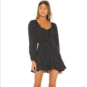 Cleobella Anne Mini Dress in Polka Black